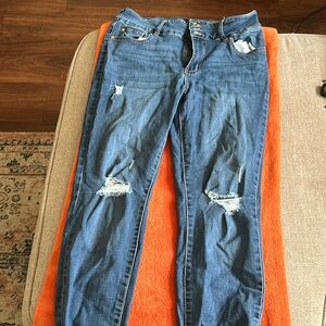 Blue jeans ripped that’s are a size 31